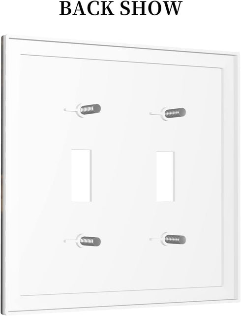 Farmhouse Antler Barn Door 2 Gang Double Toggle Light Switch Cover Decorative Wall Plate Electrical Faceplate For Country Farm Bathroom Home Livin...