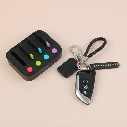 Key Finder Locator,Key Tracker,RF Item Tag Beeper Alarm Tracking Device with 1 Transmitter and 4 Receivers,Easy to Use,Find My Car Keys,Wallet,TV ...