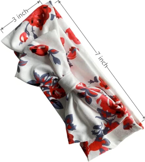 Newborn Swaddle Blanket, Baby Receiving Blanket Wrap with Headband for 0-3 Month Baby Girl and Boy, One Size (Red Floral)...