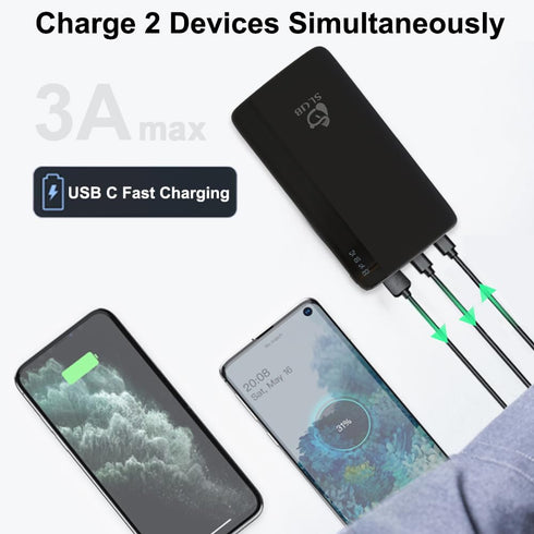 SLuB Portable Charger, 12000mAh Power Bank, 3A Fast Charging Battery Pack, LED Display, Portable Phone Charger, Slim Portable Phone Battery Charge...