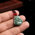 Gixaxak Laughing Buddha Pendant Necklace Green Jade Smiling Laughing Buddha Necklace Gemstone Lucky Amulet Jewelry for Women Men Natural Jade Budd...