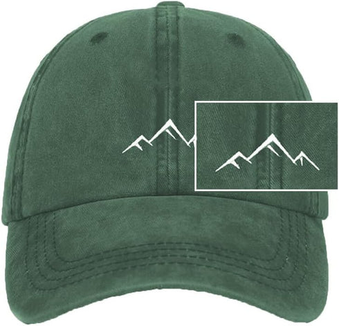 Vintage Baseball Cap Mens Peak Embroidery Baseball Hats Classic Washed Cotton Dad Cap Womens Outdoor Sports Cap Adjustable Green...