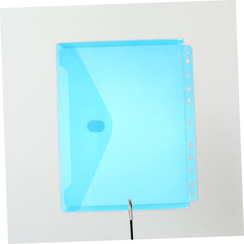 10pcs File Holder Plastic Envelope Folder 3 Hole Binder Buttons Office Supplies Folders Clear Organizer Bags Plastic Envelopes Plastic File Envelo...