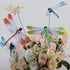 XIZHI 40 Pcs 3D Artificial Dragonfly Stakes Garden Ornaments Dragonfly Garden Decor for Indoor Outdoor Planter Miniature Fairy Garden Decoration,Y...