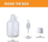 FastRack 1 Gallon Glass Jug with #6 Rubber Bungs & Twin Bubble Airlock – Fermentation Jars for Home Brewing, Clear Glass Fermenter Containers for ...