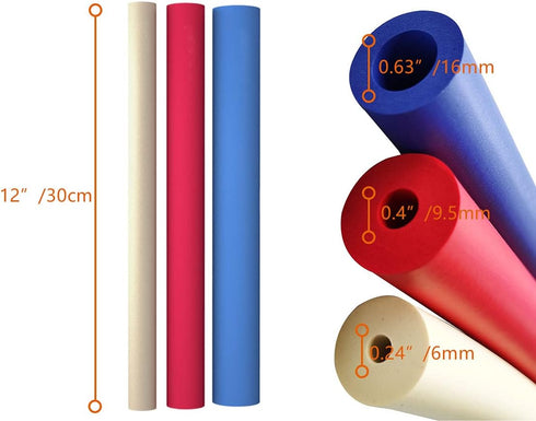Foam Grip Tubing(6 Pack) - Foam Tubing - Foam Tubes Grip Aid for Utensil - Cutlery Padding Grip Handle for Disabled and Elderly...