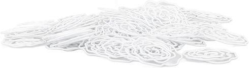 Paperclips Set, Metal Decorative Exquisite 50pcs Flower Paper Clips Cute for Office for Scrapbooking (White)...