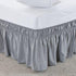 Wrap Around Style Egyptian Cotton Elastic 17 inch Drop Dust Bed Skirt for Twin/Full,Queen,King Size Beds (Grey, King)...