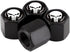 4 Pack Car Valve Stem Caps, Skull Tire Air Valve Caps for Car, Universal Tire Wheel Rim Dust Covers (Black & White)...