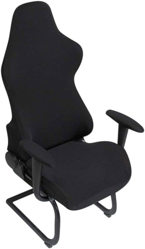 BTSKY Ergonomic Office Computer Game Chair Slipcovers Stretchy Polyester Covers for Reclining Racing Gaming Gaming Chair Black (No Chair)...