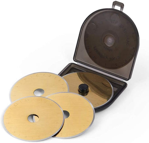 HEADLEY TOOLS Titanium Coated 45mm Rotary Cutter Blades 15 Pack Fits Olfa, Fiskars, Replacement Rotary Blade for Arts Crafts Quilting Scrapbooking...