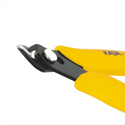 KATA 2-Pack Micro Wire Cutters, Precision Electronics Flush Cutter and Side Cutting Pliers for Electronics, Jewelry, Model Kits, Yellow...