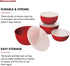 KitchenAid Prep Bowls with Lids, Set of 4, Empire Red 2...