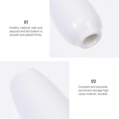 SEWACC 2Pcs Miniature Ceramic Vase Dollhouse Mini Vase Model Furniture DIY Doll House Vase Micro Landscape Fairy Garden Decoration ( White )...