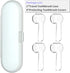 Electric Toothbrush Travel Case for Oral-B Toothbrushes - 4 Pcs Toothbrush Head Covers Compatible with Oral B Electric Toothbrush Heads (White)...