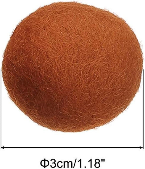 PATIKIL Wool Felt Balls Beads Wool Felting Pom 3cm 30mm Dark Brown for Home Crafts Handcrafts Project DIY Pack of 20...