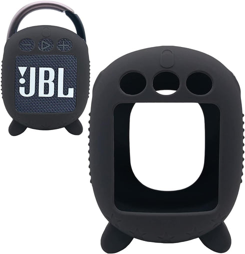 Hard Carrying Case and Silicone Cover for JBL Clip 4 Portable Bluetooth Speaker, Protective Travel Case Storage for JBL Clip 4 (Hard Case+Silicone...