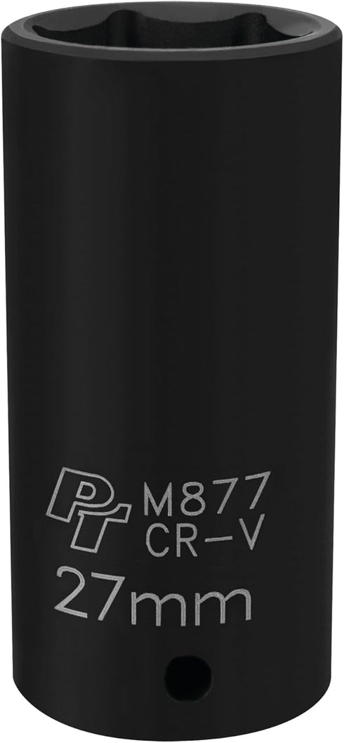 Performance Tool M877 1/2-Inch Drive 6pt Impact Socket, 27mm...