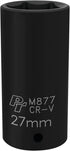 Performance Tool M877 1/2-Inch Drive 6pt Impact Socket, 27mm...