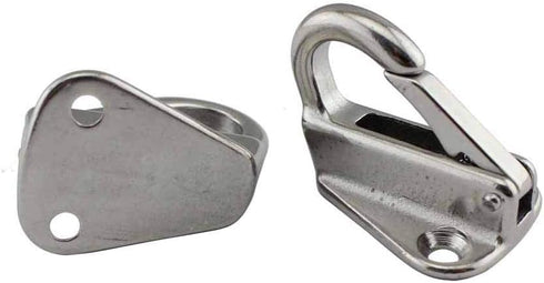 haowei Fender Hook, 2Pcs Fender Hanger Strong 316 Stainless Steel Safety Heavy Hook Marine Spring snap-Type Fender Fender Hanger Suitable for tug ...