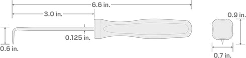 TEKTON 90-Degree Bent Pick (1/8 Inch x 3 Inch) | PNH21103...