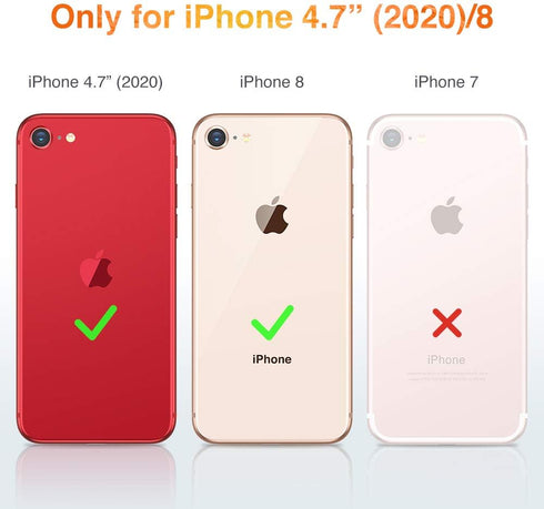 ESR for iPhone SE (2022) Case, iPhone SE (2020) and iPhone 8, Military-Grade Protection, Shock-Absorbing Corners, Yellowing-Resistant Back, Phone ...