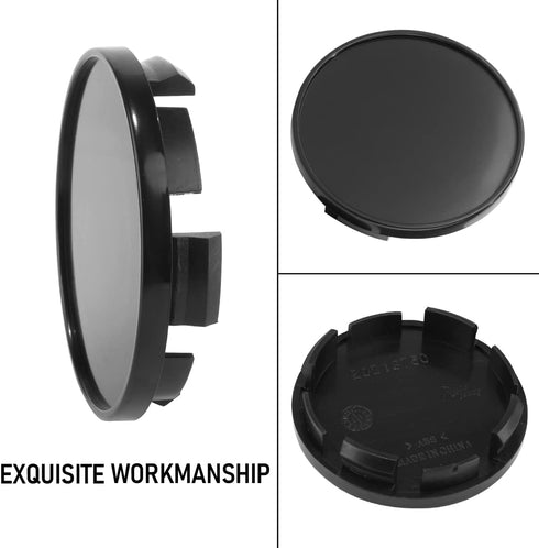 RTRHINOTUNING 4pcs 2.5in Wheel Center Caps Compatible with 2005-2014 Mustang 1999 Tercel 1LB74TRMAB, OD:64.5mm(2.54in), ID:58mm(2.28in)...