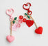 Cute Cherry Keychain with Heart Clasp, Lovely Heart Keyring Charm, Keychain Accessories for Women and Girls...