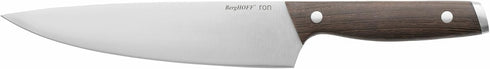 Berghoff RON Acapu Chef's Knife 8" Silver & Brown Crack-resistant Ergonomically Designed Wood Handle Sharp & Well Balanced...