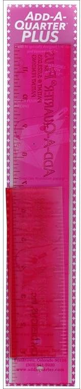 CM Designs Add-A-Quarter Combo Ruler, Pink...