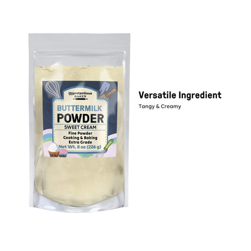 Unpretentious Buttermilk Powder, Made from Sweet Cream, Fine Powder, Cooking & Baking (8 Ounce)...