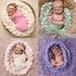 Matissa Newborn Baby Photography Props Braided Rope Basket Filler Photography Background Rug Blanket (Light Brown)...