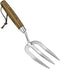 Garden Hand Fork, Hand Weeding Fork with Sharp Tine for Easy Uprooting Large Weeds, Stainless Steel Garden Fork, Comfortable Grip Wood Handle Hand...