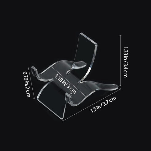 (24 PCS?Display Stand,Acrylic Rock Display stands,Clear Display Easel Stands Pedestal for Crystal Geodes Rock Mineral Agate Fossil Coral crystal/g...