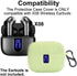 Earbuds Case Compatible with TAGRY X08 Wireless Headphone, iluminous Silicon Protective Cover with “S” Shaped Dual Carabiner, with Window for LED ...