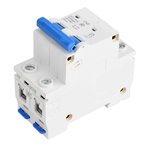 2 Poles 20A 400V Low-Voltage Miniature Circuit Breaker Din Rail Mount NXB-63 C20 (C20 /20A)...