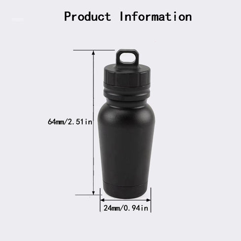 Pill Organizer Keychain Aluminum Travel Medicine Pill Box Portable Kyechian Pill Case Ourdoor Waterproof Pill Holder-Open on Both Sides...