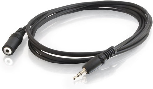 C2G Legrand 3.5mm Male to Female Cable, Stereo Audio Extension Cable, Black Auxillary Port Extension Cable, 5 Foot Audio Extension Cable, 1 Count,...