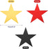 MECCANIXITY Star Cutouts Paper Five Star Confetti Cutouts for Birthday Party Classroom Wedding Bulletin Board Wall Decorations 5.9 Inches,(Red Bla...