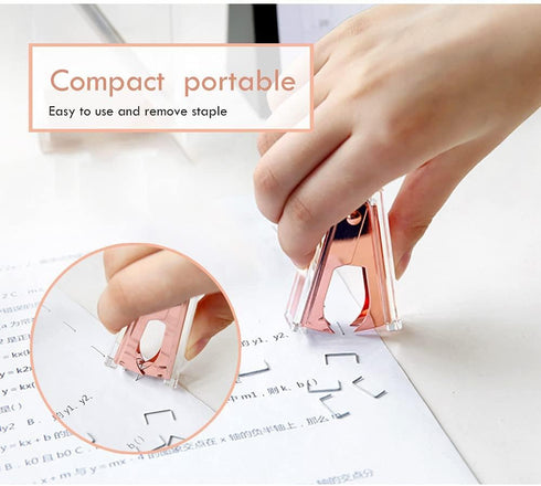 Owfeel Desk Accessory Kits Rose Gold 4pcs Acrylic Stapler & Tape Dispenser Set, Tape & Stapler Desk Set Rose Gold As The Halloween Chirismas Thank...
