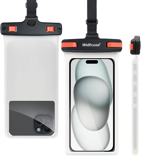 wellhouse Waterproof Phone Pouch, Waterproof Phone Case for iPhone 15 14 13 12 Pro Max XS Samsung, IPX8 3D Cellphone Dry Bag Beach Essentials Blac...