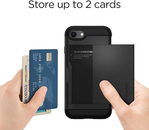 Spigen Slim Armor CS Designed for iPhone SE 2022 Case/iPhone SE 3 Case 2022 / iPhone SE 2020 Case/iPhone 8 Case/iPhone 7 Case - Black......
