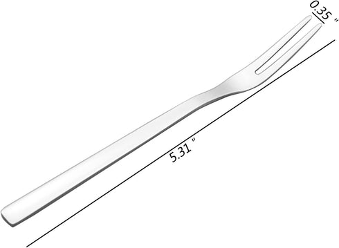 16-piece Stainless Steel 2-Tines Forks, Small Fruit Forks...