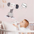 Baby Toys 0-12 Months, Black and White Newborn Toys, Soft Plush Rattle Stuffed Animal Toy with Teether and Sound, Developmental Hand Grip Toys (El...