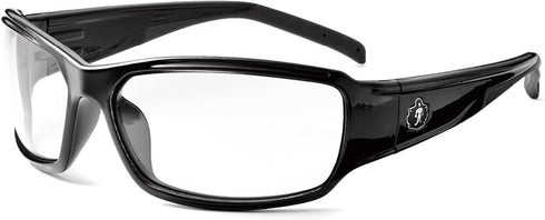 Ergodyne Skullerz Thor Safety Glasses - Black Frame, Clear Lens...