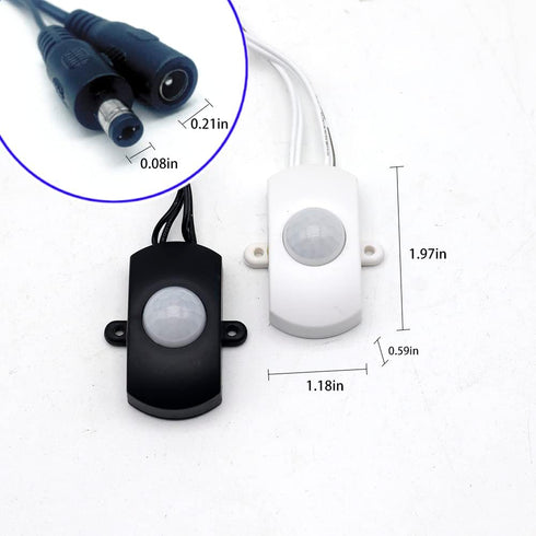 DC 5V-24V 5A PIR Motion Sensor, LED Light Induction Switch, Light with Special Motion Sensor (White?2 Pack?)...
