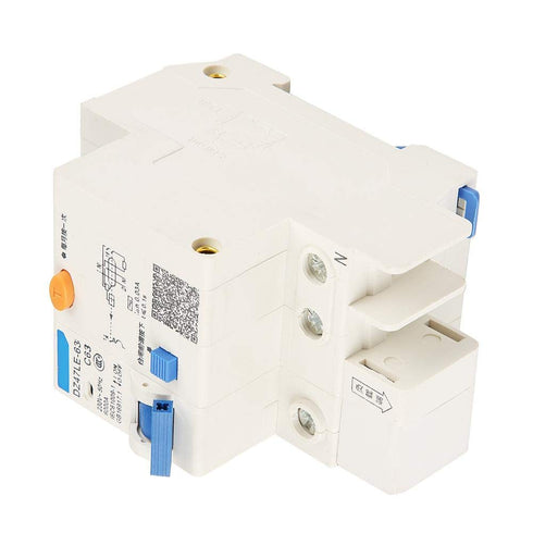 DZ47LE-63 Current Circuit Breaker 1P+N C63 RCCB 230V 63A 30mA Leakage Overload Short Circuit Protection...
