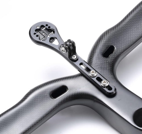 Aero Integrated Handlebar Out Front Combo Mount for Garmin Edge Wahoo Elemnt Bryton Rider Stages Dash Hammerhead Campatible with Canyon CEP Cockpi...
