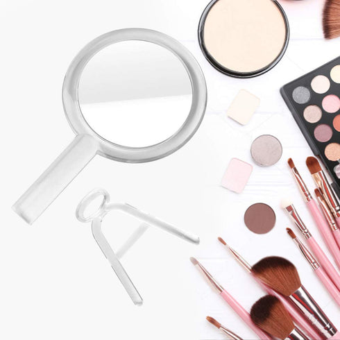 Double Sided 1x - 7X Magnification Hand Held Makeup Mirror with Adjustable Stand,clear (7X)...
