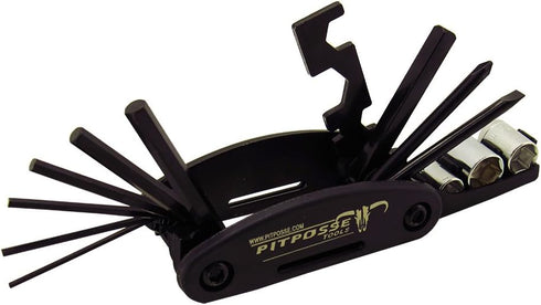 Pit Posse PP2828 Folding Metric Repair Tool Set Kit - Motorcycle Bike Bicycle Cycling Mechanic Portable Multi Functional...